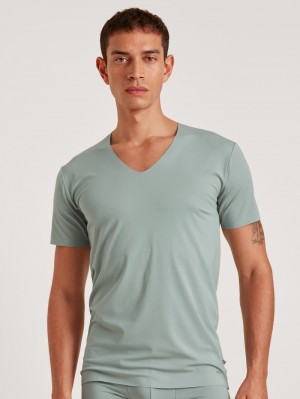 Sous Vêtement Calida Clean Line V-shirt Homme Grise | UO1645307