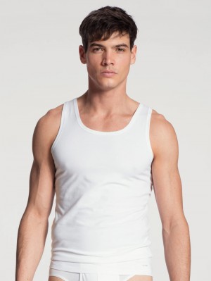 Sous Vêtement Calida Cotton Code Athletic Shirt Homme Weiss | OV2639701