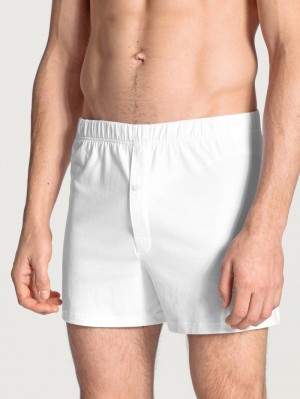 Sous Vêtement Calida Cotton Code Boxer Shorts With Fly Homme Weiss | ED5832069