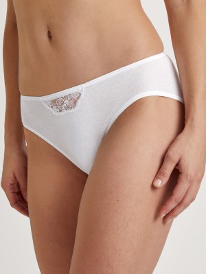 Sous Vêtement Calida Cotton Desire Mini Brief Femme Weiss | ZJ6520319