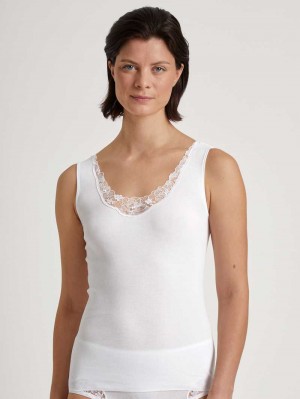 Sous Vêtement Calida Cotton Desire Tank Top Femme Weiss | GZ6094327