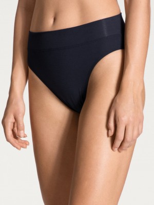 Sous Vêtement Calida Elastic Brief, High Waist Femme Noir Bleu | JC7459208