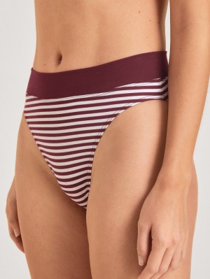 Sous Vêtement Calida Elastic Brief, High Waist Femme Rouge | KU8510927