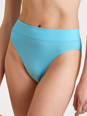 Sous Vêtement Calida Elastic Brief, High Waist Femme Bleu | IZ7520934