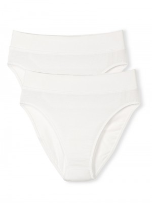 Sous Vêtement Calida Elastic Duopack Brief Soft Waistband, High Waist Femme Weiss | UB7946850