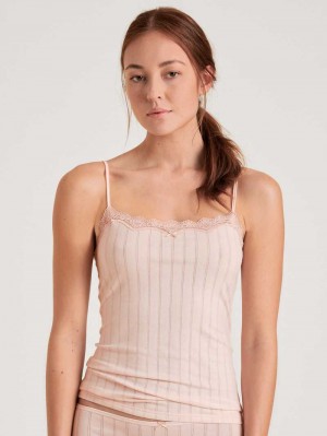 Sous Vêtement Calida Etude Toujours Spaghetti Top Femme Pearl Blush | ND7381920