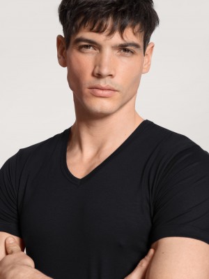 Sous Vêtement Calida Focus V-shirt Homme Schwarz | IP0875132