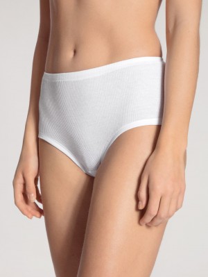 Sous Vêtement Calida Iconics Midi Brief Femme Weiss | JQ7201653
