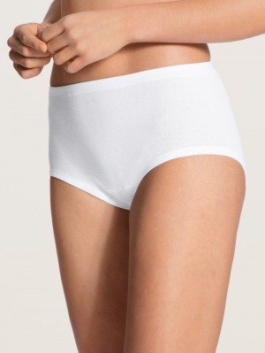 Sous Vêtement Calida Iconics Midi Brief, High Waist Femme Weiss | IB1726453