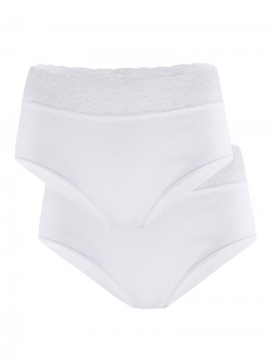 Sous Vêtement Calida Iconics Midi-brief, 2er-pack Femme Weiss | UX3924857
