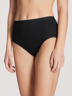 Sous Vêtement Calida Light Midi Brief Femme Schwarz | LE1504682