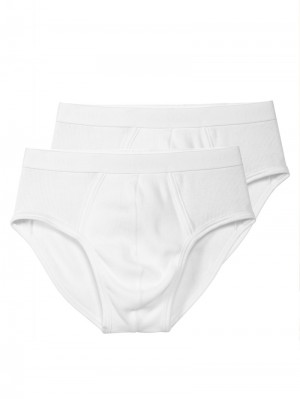 Sous Vêtement Calida Natural Benefit Briefs In A Double Pack Homme Weiss | IH5943182