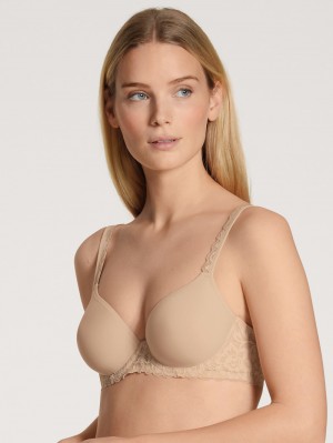 Sous Vêtement Calida Natural Comfort Lace Spacer Bra Femme Rose | KG6907451