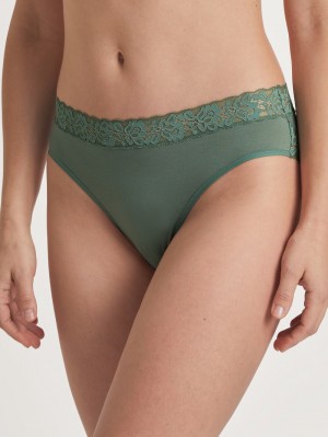 Sous Vêtement Calida Natural Comfort Lace Brief Femme Vert | LP8071659