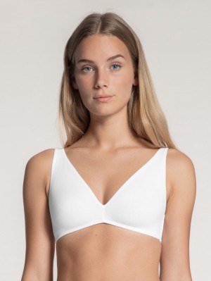 Sous Vêtement Calida Natural Comfort Soft Bra Femme Weiss | MU0683725