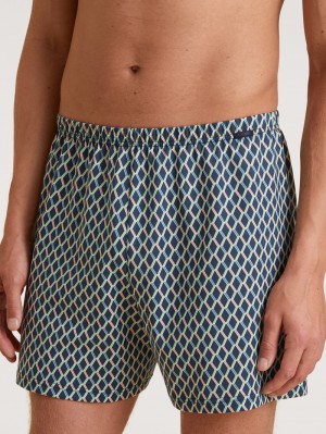 Sous Vêtement Calida Prints Boxer Shorts Homme Bleu | GW6571492