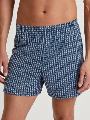 Sous Vêtement Calida Prints Boxer Shorts Homme Bleu | ZL1830524