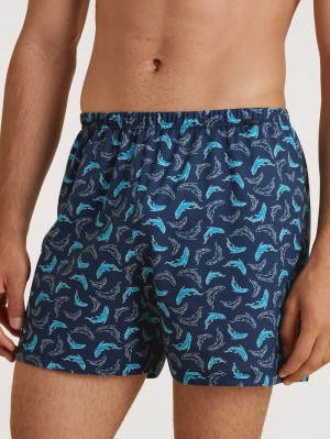 Sous Vêtement Calida Prints Boxer Shorts Homme Bleu | DF6239781