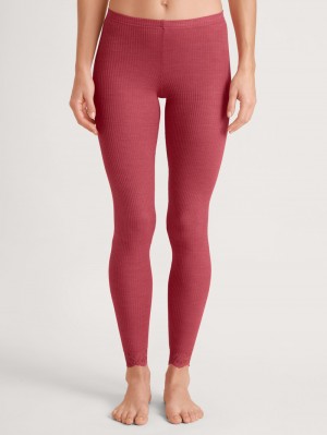Sous Vêtement Calida Silky Wool Joy Leggings Femme Rouge | IH1927863