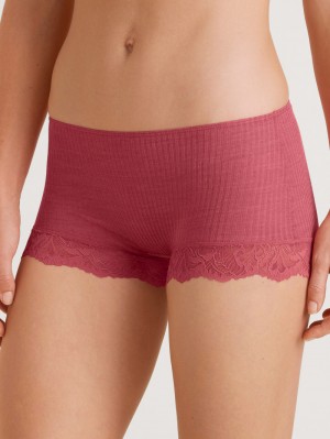 Sous Vêtement Calida Silky Wool Joy Panty Femme Rouge | KE4350826