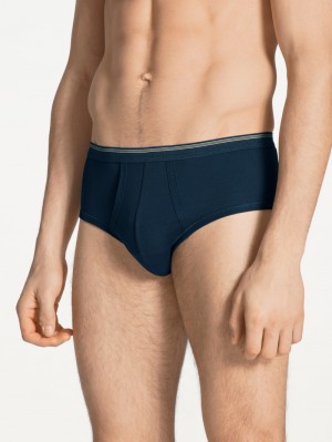 Sous Vêtement Calida Twisted Cotton Classic Brief With Fly Homme Admiral | HS0843152