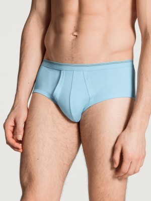 Sous Vêtement Calida Twisted Cotton Classic Brief With Fly Homme Eisblau | IE7490561