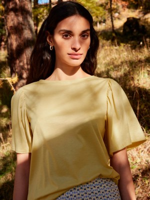 Summer Oufits Calida Favourites Joy Shirt Short Sleeve Femme Straw | TN2369548