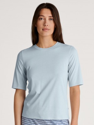 Summer Oufits Calida Favourites Joy Shirt Short Sleeve Femme Arctic Ice | OL6170834