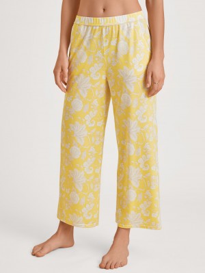 Summer Oufits Calida Favourites Light 7/8 Pants Femme Jaune | JF8925461