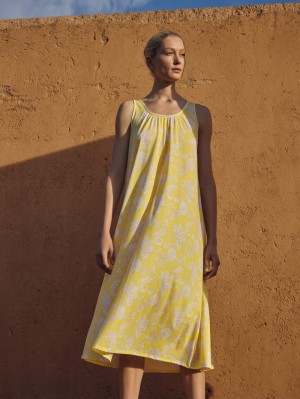 Summer Oufits Calida Favourites Light Sleepshirt, Length 125 Cm Femme Jaune | MH0579438