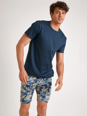Summer Outfits Calida Amalfi Journey Short Pyjama Homme Bleu | GF2514786