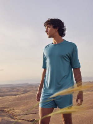 Summer Outfits Calida Circular Refresh T-shirt, Cradle To Cradle Certified® Homme Bleu | VZ4638071