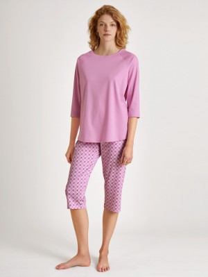Vêtement De Nuit Calida Daylight Dreams 3/4 Pyjama Femme Rose | ZS9625147