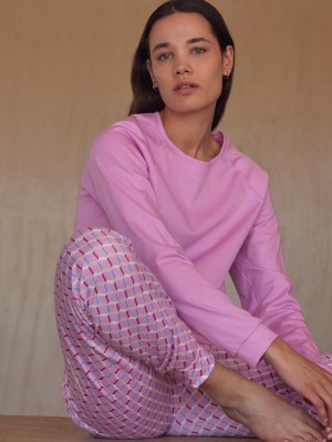 Vêtement De Nuit Calida Daylight Dreams Cuffed Pyjamas Femme Rose | LP9872305