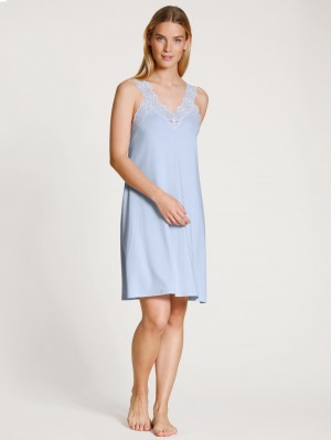 Vêtement De Nuit Calida Elegant Dreams Nightdress Femme Bleu | JU3987214