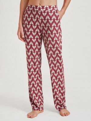 Vêtement De Nuit Calida Favourites Butterfly Pants Femme Rouge | MV3685902