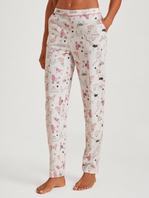 Vêtement De Nuit Calida Favourites Dog Pants Femme Blanche | YM3456290