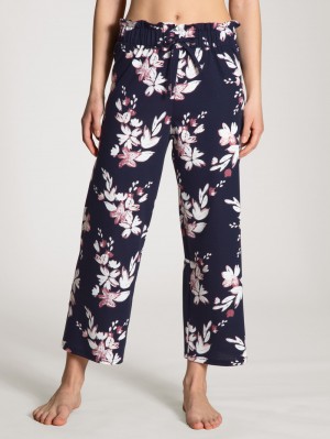 Vêtement De Nuit Calida Favourites Dreams 7/8 Pants Femme Noir Bleu | HJ3897405