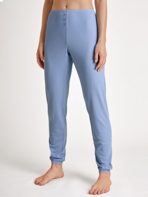 Vêtement De Nuit Calida Favourites Harmony Pants With Cuff Femme Bleu | OW1978053