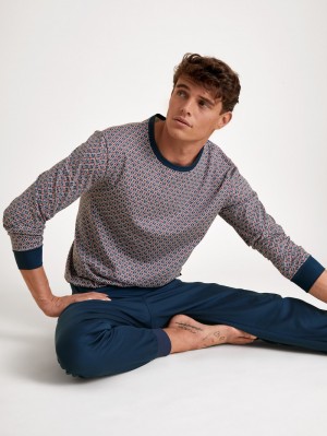 Vêtement De Nuit Calida Relax Streamline 2 Pyjama With Cuff Homme Amaranth | WF6184295