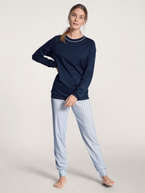 Vêtement De Nuit Calida Sweet Dreams Pyjama Femme Bleu | SB5412863