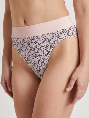 Yoga Calida Elastic Trend Brief, High Waist Femme Rose | KJ5730814