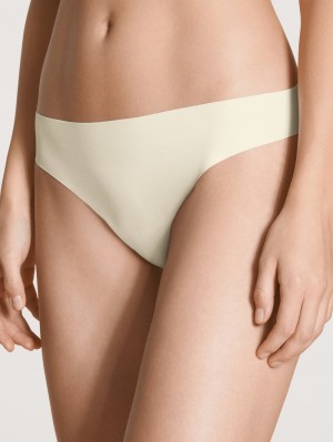 Yoga Calida Natural Skin String Femme Blanche | US1842936